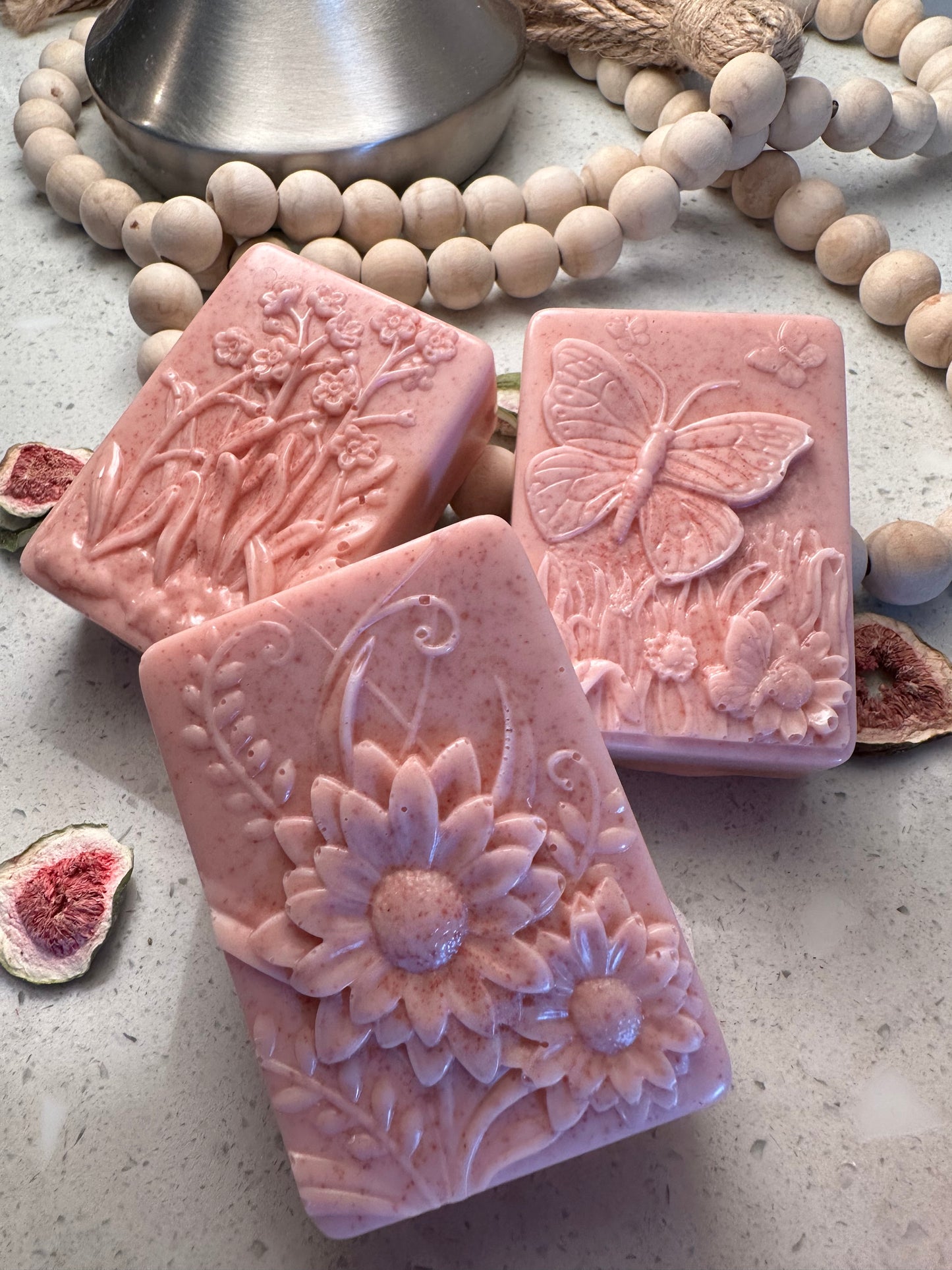 Pink French Clay Lavender Vanilla body soap
